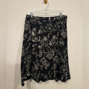 And Taylor Loft knee length floral sequin detail skirt